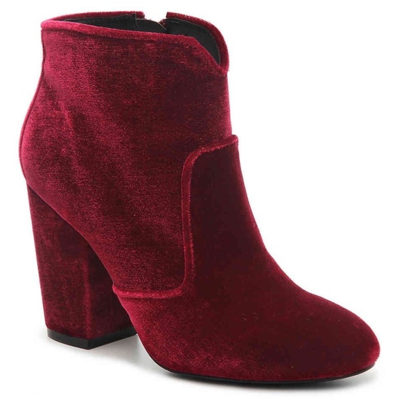 Mix No. 6 Shoes - NEW booties size 9 Burgundy Velvet Ankle Boots
